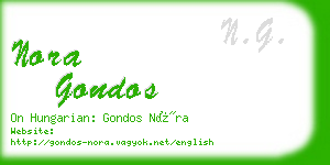 nora gondos business card